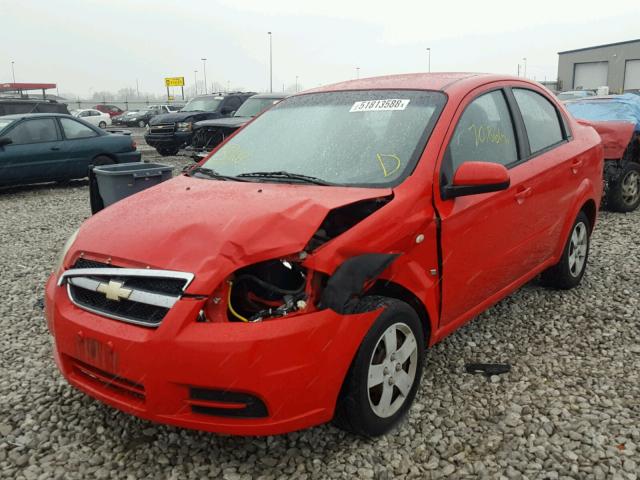 KL1TD56608B111181 - 2008 CHEVROLET AVEO BASE Қызыл фото 2