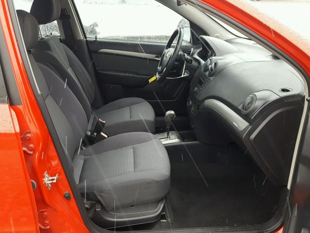KL1TD56608B111181 - 2008 CHEVROLET AVEO BASE Қызыл фото 5