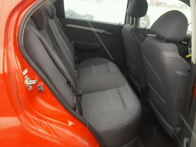 KL1TD56608B111181 - 2008 CHEVROLET AVEO BASE Қызыл фото 6