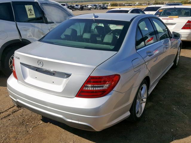 WDDGF4HB3DG016769 - 2013 MERCEDES-BENZ C 250 SILVER photo 4