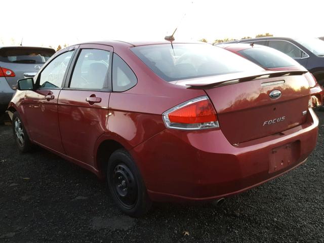 1FAHP36N09W243293 - 2009 FORD FOCUS SES RED photo 3