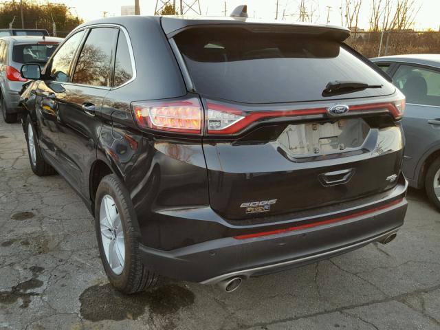 2FMTK4J89FBC16516 - 2015 FORD EDGE SEL BLACK photo 3