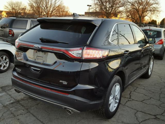 2FMTK4J89FBC16516 - 2015 FORD EDGE SEL BLACK photo 4