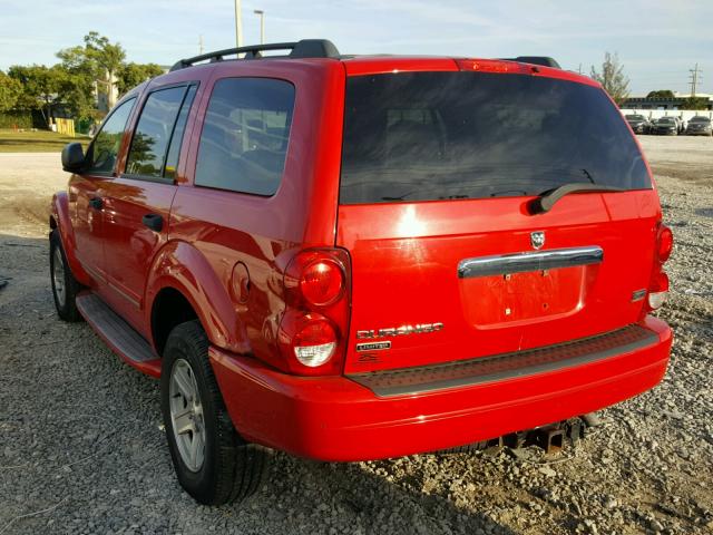 1D4HB58D35F545070 - 2005 DODGE DURANGO LI RED photo 3