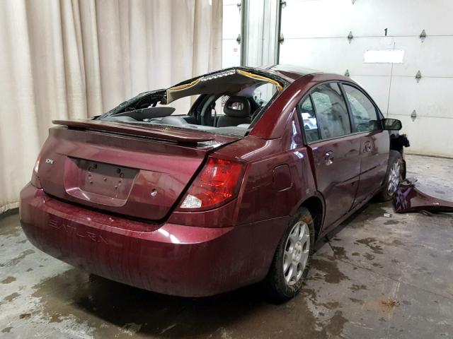 1G8AJ52F53Z123223 - 2003 SATURN ION LEVEL MAROON photo 4