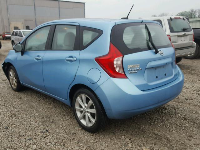 3N1CE2CP8EL350024 - 2014 NISSAN VERSA NOTE BLUE photo 3