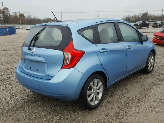 3N1CE2CP8EL350024 - 2014 NISSAN VERSA NOTE BLUE photo 4