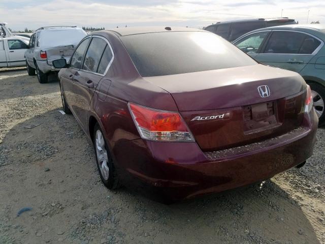 1HGCP2F82AA144860 - 2010 HONDA ACCORD EXL BURGUNDY photo 3