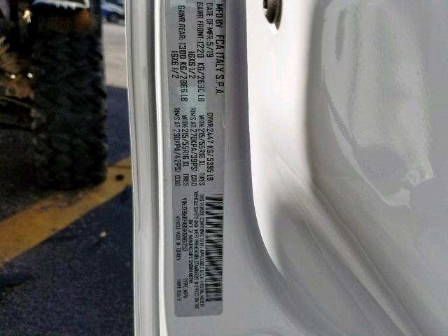ZFBHRFAB6K6N61253 - 2019 RAM PROMASTER 白色 照片 10
