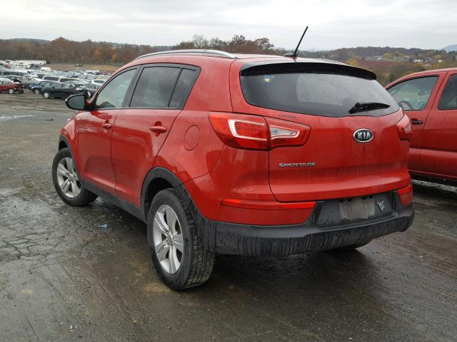 KNDPBCA29B7115278 - 2011 KIA SPORTAGE L RED photo 3