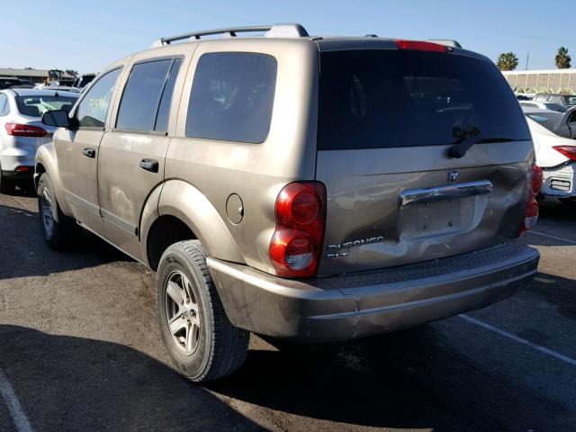 1D4HB48N06F138487 - 2006 DODGE DURANGO SL BROWN photo 3