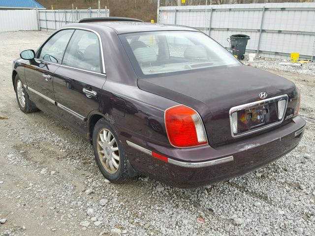 KMHFU45E05A419232 - 2005 HYUNDAI XG 350 BURGUNDY photo 3