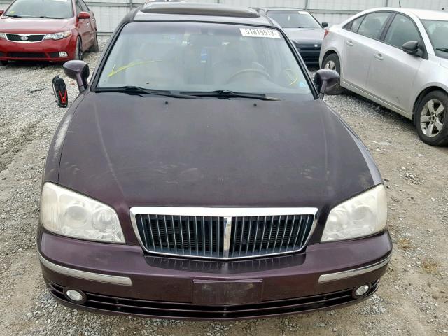 KMHFU45E05A419232 - 2005 HYUNDAI XG 350 BURGUNDY photo 9