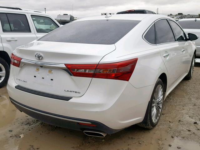 4T1BK1EB6HU260826 - 2017 TOYOTA AVALON XLE WHITE photo 4