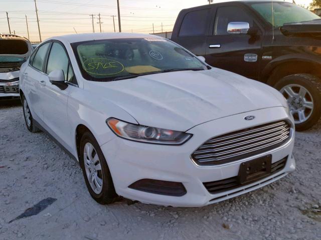 3FA6P0G70ER328783 - 2014 FORD FUSION S WHITE photo 1