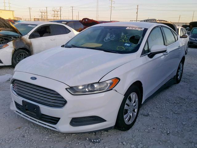 3FA6P0G70ER328783 - 2014 FORD FUSION S WHITE photo 2