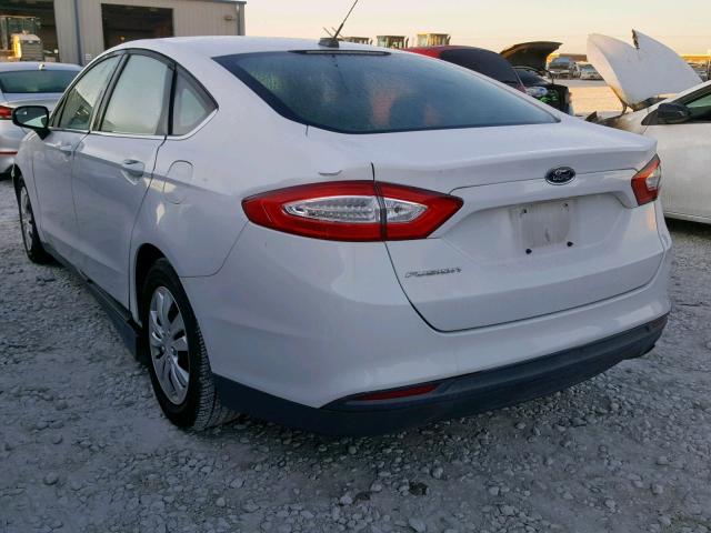 3FA6P0G70ER328783 - 2014 FORD FUSION S WHITE photo 3