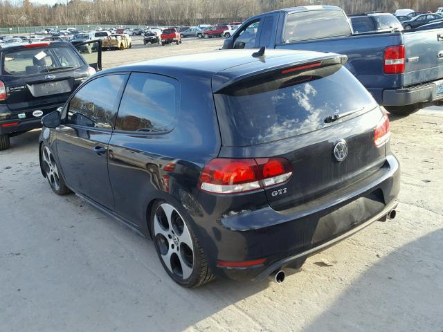 WVWEV7AJ1CW229151 - 2012 VOLKSWAGEN GTI BLACK photo 3