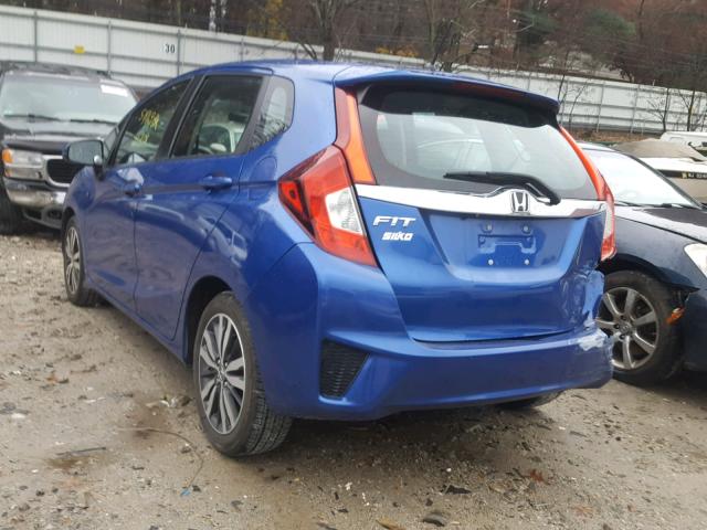 3HGGK5H84FM745566 - 2015 HONDA FIT EX BLUE photo 3