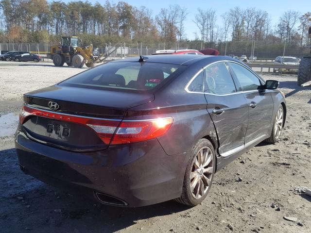 KMHFH4JG6CA158682 - 2012 HYUNDAI AZERA GLS BLACK photo 4