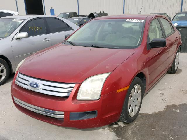 3FAHP06Z58R185815 - 2008 FORD FUSION S RED photo 2