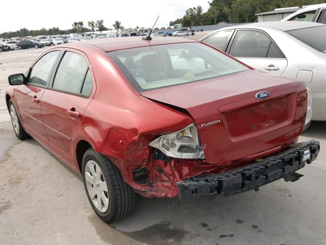 3FAHP06Z58R185815 - 2008 FORD FUSION S RED photo 3