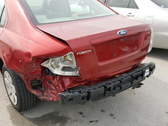 3FAHP06Z58R185815 - 2008 FORD FUSION S RED photo 9