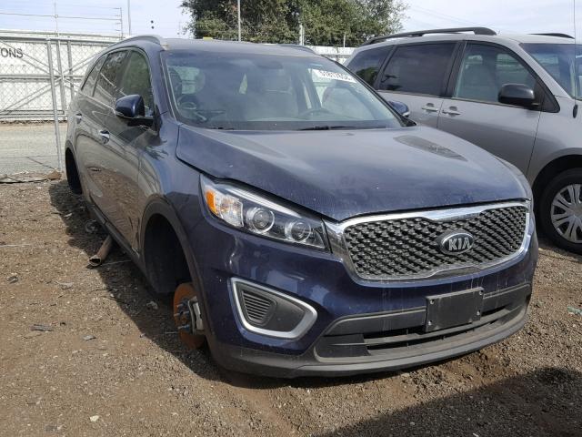 5XYPGDA54JG370083 - 2018 KIA SORENTO LX BLUE photo 1