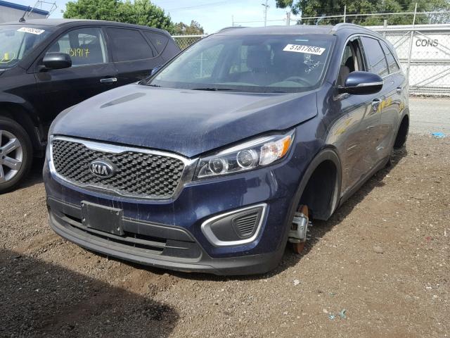 5XYPGDA54JG370083 - 2018 KIA SORENTO LX BLUE photo 2