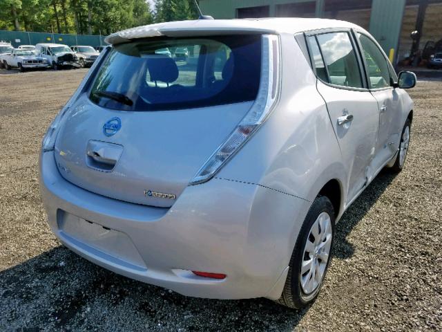 1N4AZ0CP9GC309869 - 2016 NISSAN LEAF S SILVER photo 4