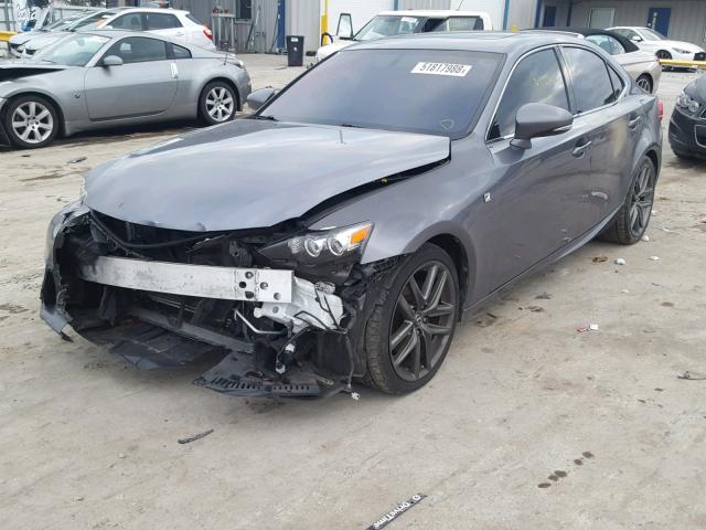 JTHBF1D28E5006906 - 2014 LEXUS IS 250 GRAY photo 2