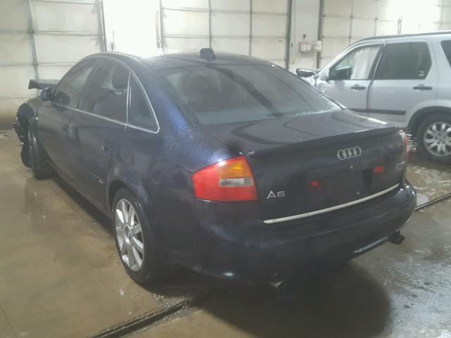 WAUCD64B64N078322 - 2004 AUDI A6 S-LINE BLUE photo 3