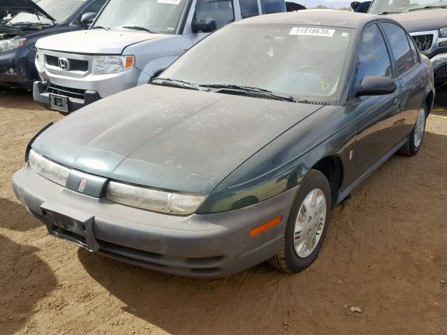 1G8ZG5287VZ246883 - 1997 SATURN SL1 GREEN photo 2