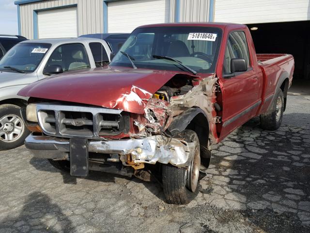 1FTYR11X2WTA32126 - 1998 FORD RANGER RED photo 2