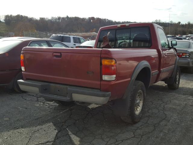 1FTYR11X2WTA32126 - 1998 FORD RANGER RED photo 4