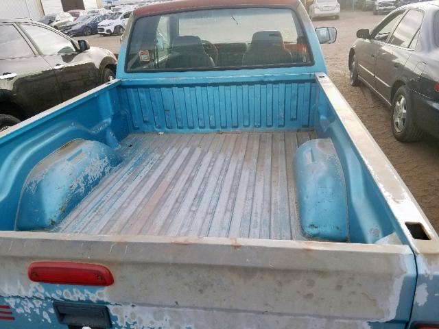 1B7GL23Y6TS521932 - 1996 DODGE DAKOTA BLUE photo 6