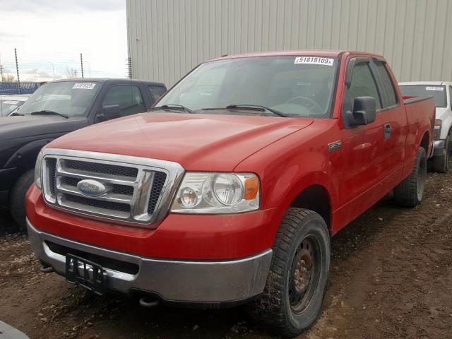 1FTRX14W78FC33941 - 2008 FORD F150 RED photo 2