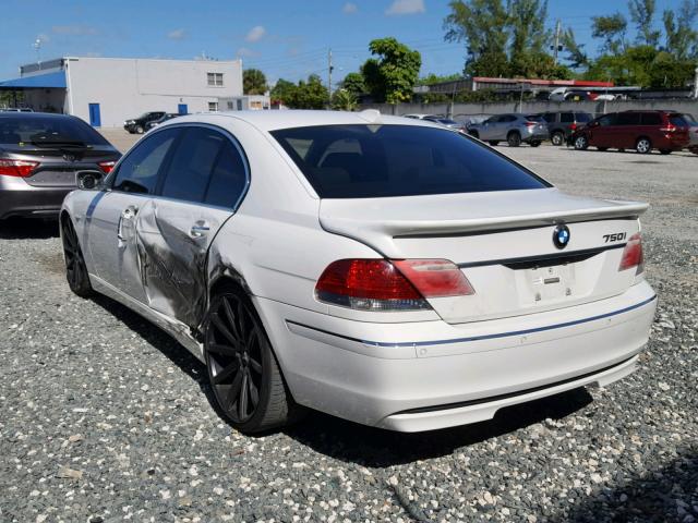 WBAHL83576DT07082 - 2006 BMW 750 I WHITE photo 3