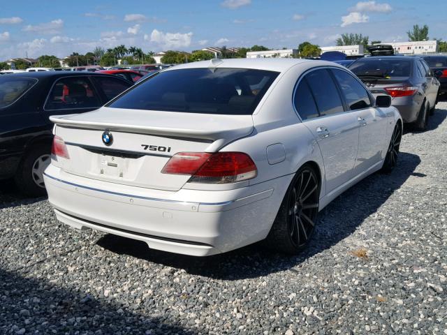 WBAHL83576DT07082 - 2006 BMW 750 I WHITE photo 4