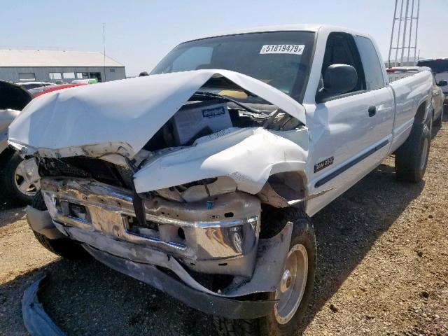 3B7KF23621G758809 - 2001 DODGE RAM 2500 WHITE photo 2