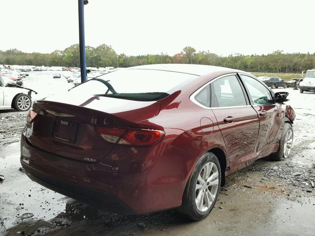 1C3CCCFB7GN194316 - 2016 CHRYSLER 200 LX RED photo 4