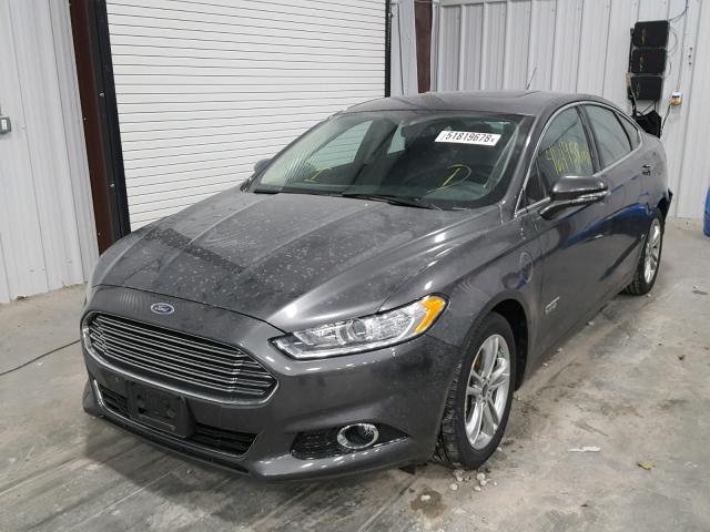 3FA6P0SU8GR165574 - 2016 FORD FUSION TIT GRAY photo 2