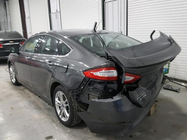 3FA6P0SU8GR165574 - 2016 FORD FUSION TIT GRAY photo 3