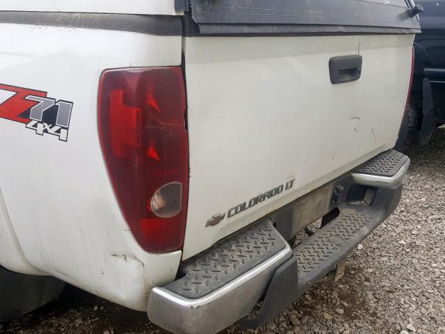 1GCDT13E278152458 - 2007 CHEVROLET COLORADO WHITE photo 9