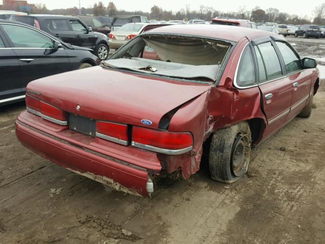 2FALP73WXTX125004 - 1996 FORD CROWN VICT RED photo 4