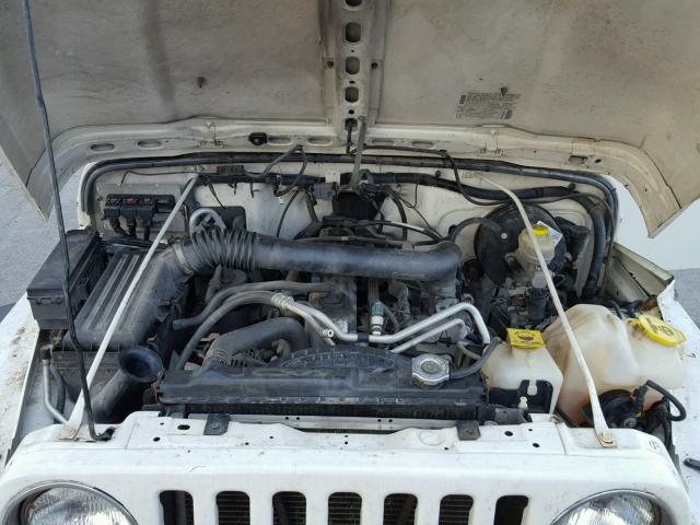 1J4FA39S16P728885 - 2006 JEEP WRANGLER X WHITE photo 7