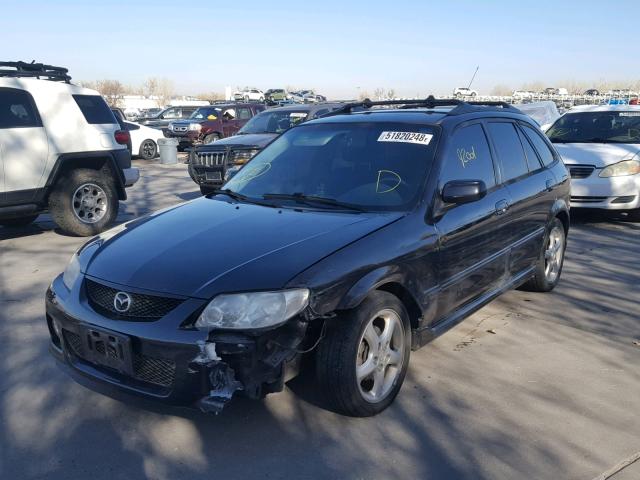 JM1BJ245121485799 - 2002 MAZDA PROTEGE PR BLACK photo 2