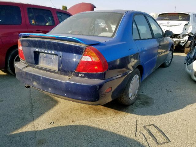 JA3AY26C81U032911 - 2001 MITSUBISHI MIRAGE ES BLUE photo 4