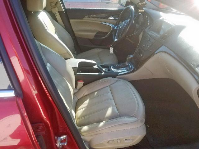 2G4GU5GV1D9178167 - 2013 BUICK REGAL PREM RED photo 5