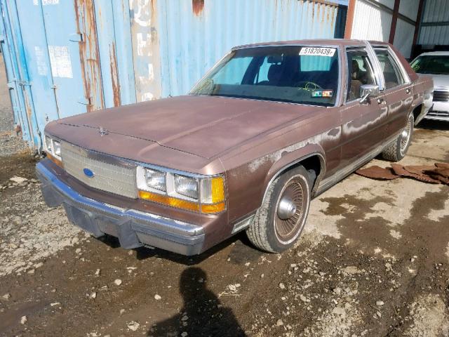 2FABP74FXKX104775 - 1989 FORD CROWN VICT BROWN photo 2